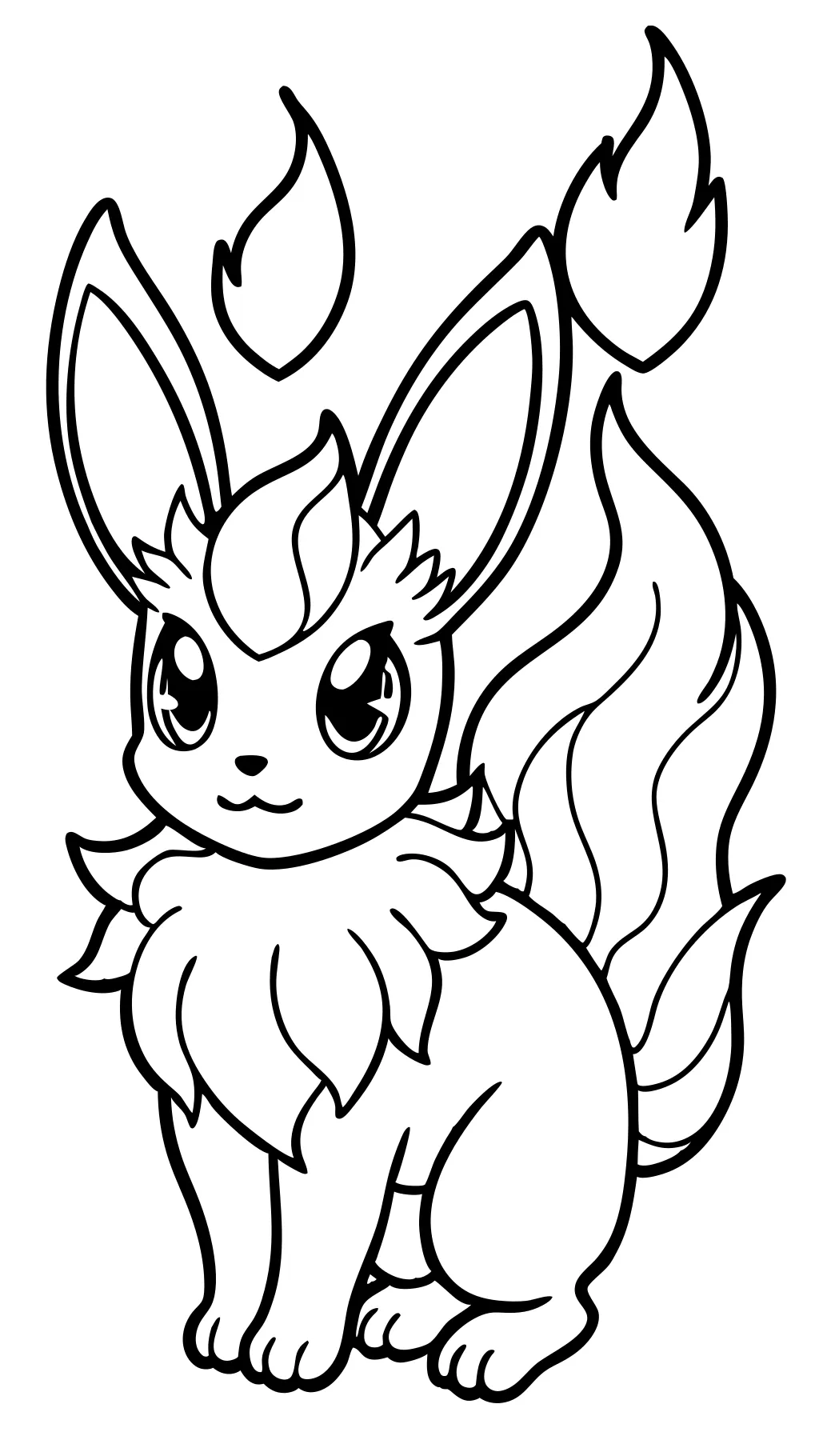 Página para colorear de Flareon